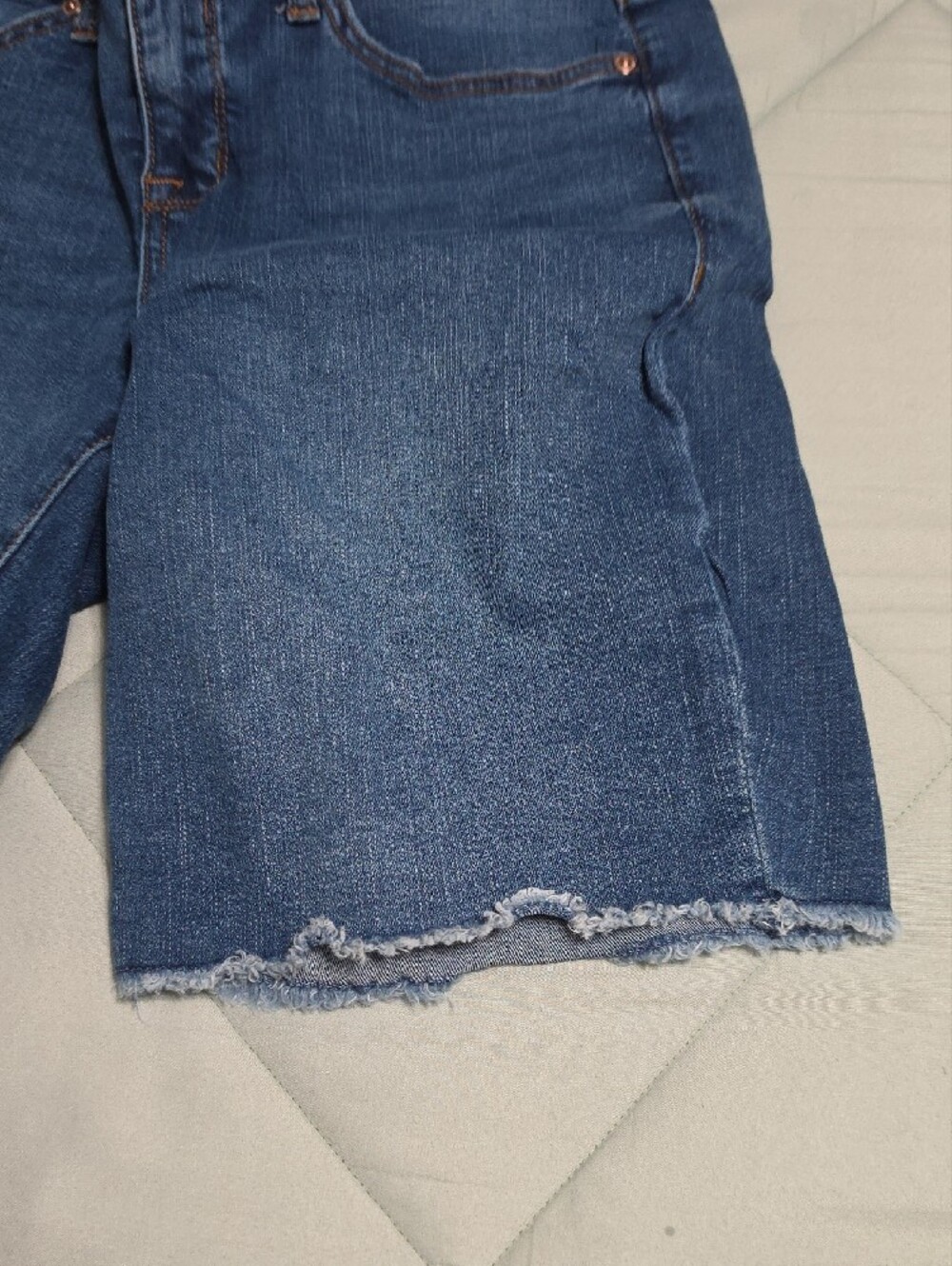 Seven7 Dark Blue Denim Bermuda Shorts - Picture 3 of 5